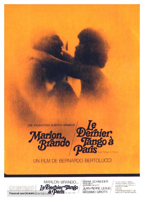 Ultimo tango a Parigi - French Movie Poster