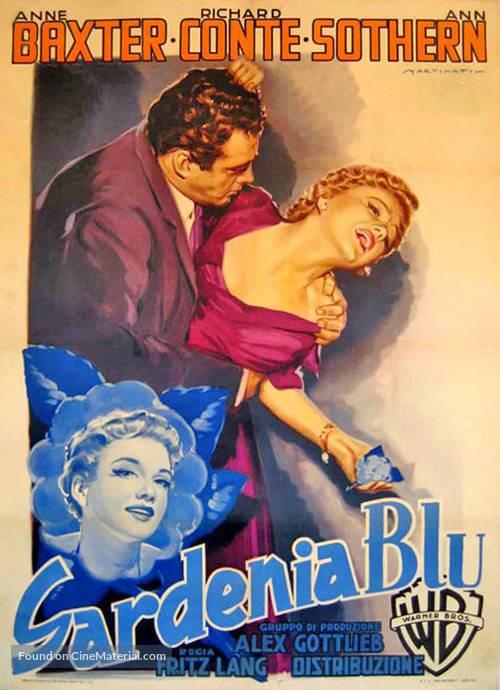 The Blue Gardenia - Italian Movie Poster