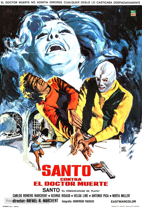 Santo contra el doctor Muerte - Spanish Movie Poster