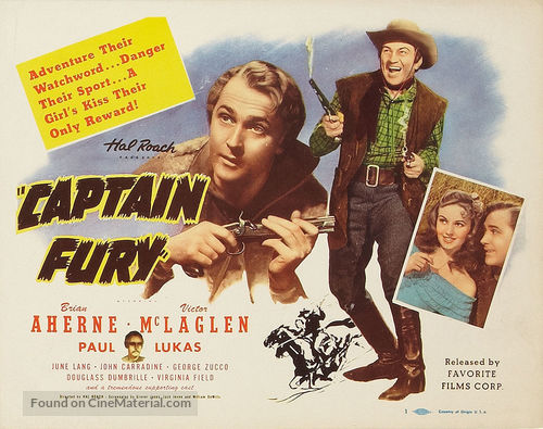 Captain Fury - Re-release movie poster