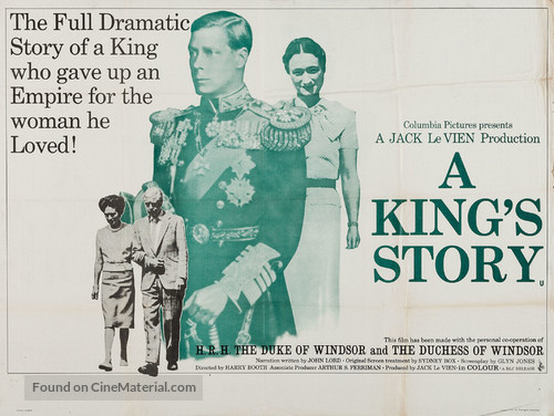 A King&#039;s Story - British Movie Poster