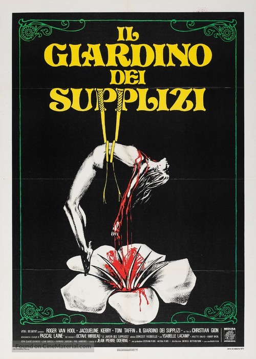 Le jardin des supplices - Italian Movie Poster