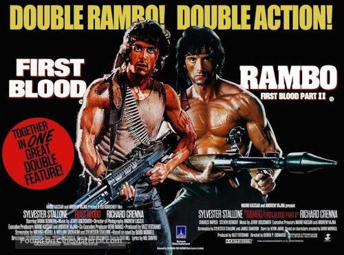 Rambo: First Blood Part II - British Combo movie poster