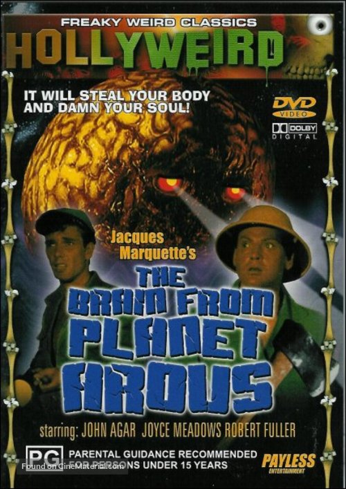 The Brain from Planet Arous - Australian DVD movie cover