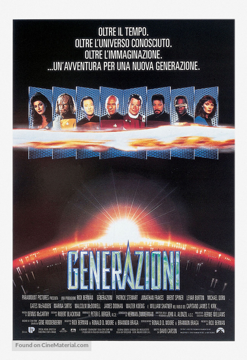 Star Trek: Generations - Italian Movie Poster