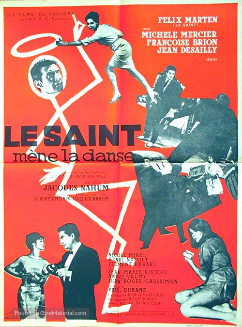 Le Saint m&egrave;ne la danse - French Movie Poster