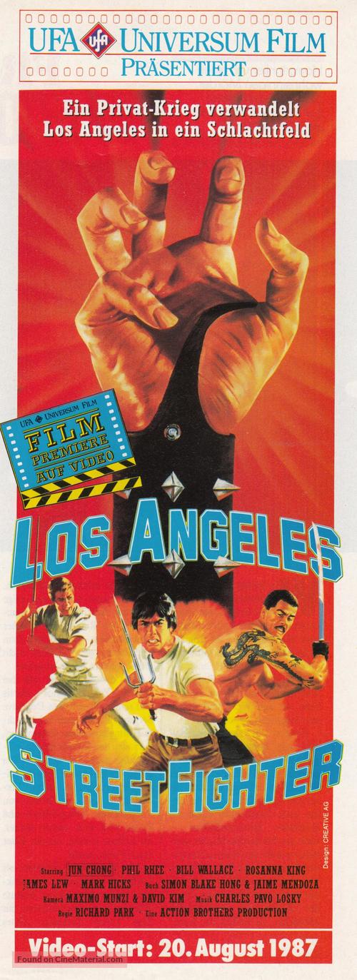 Los Angeles Streetfighter - German Video release movie poster