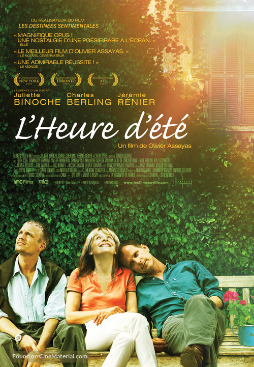 L&#039;heure d&#039;&eacute;t&eacute; - Canadian Movie Poster