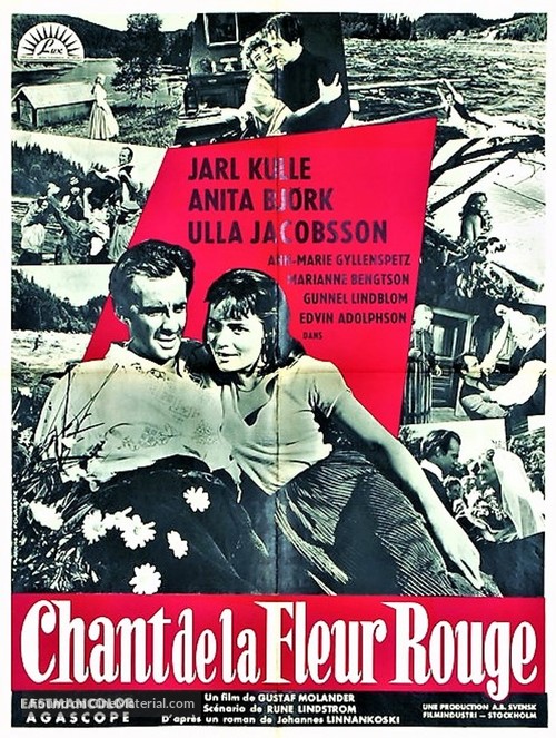 S&aring;ngen om den eldr&ouml;da blomman - French Movie Poster