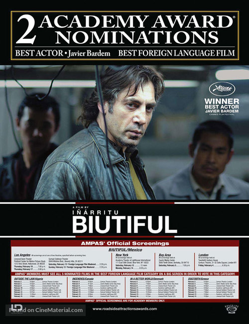 Biutiful - For your consideration movie poster