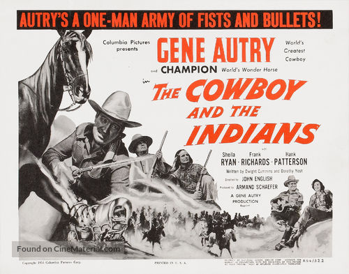 The Cowboy and the Indians - Re-release movie poster