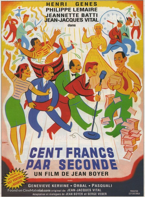 Cent francs par seconde - French Movie Poster