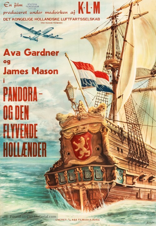 Pandora and the Flying Dutchman - Danish Movie Poster