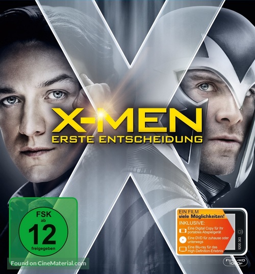 X-Men: First Class - German Blu-Ray movie cover