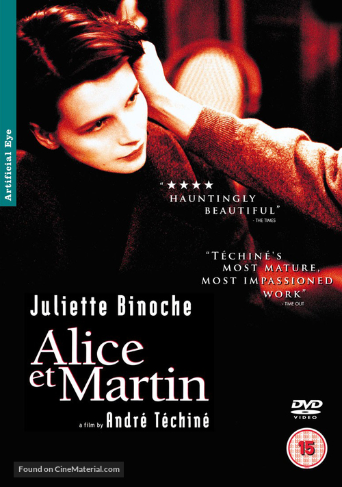 Alice et Martin - British DVD movie cover