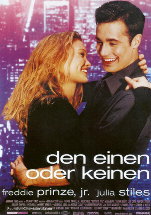 Down To You - German Movie Poster