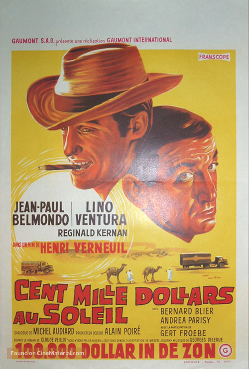 Cent mille dollars au soleil - Belgian Movie Poster