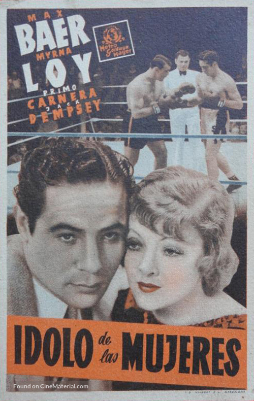 The Prizefighter and the Lady - Spanish Movie Poster
