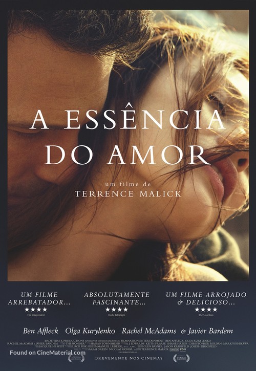 To the Wonder - Portuguese Movie Poster