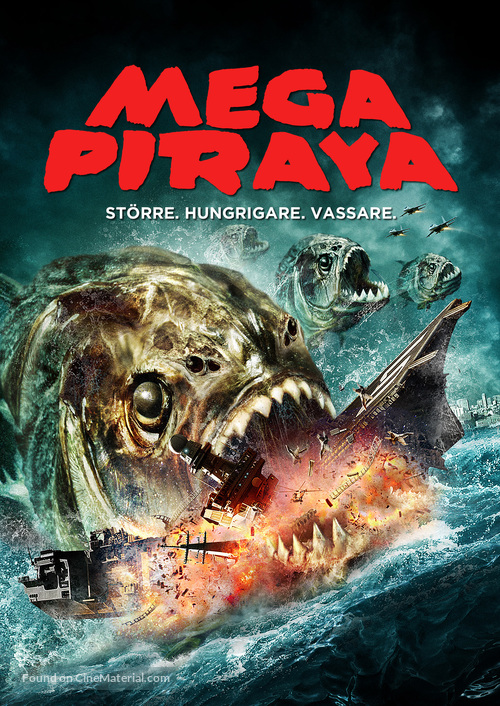 Mega Piranha - Swedish DVD movie cover