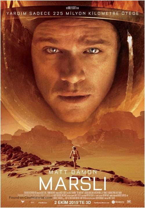 The Martian - Turkish Movie Poster