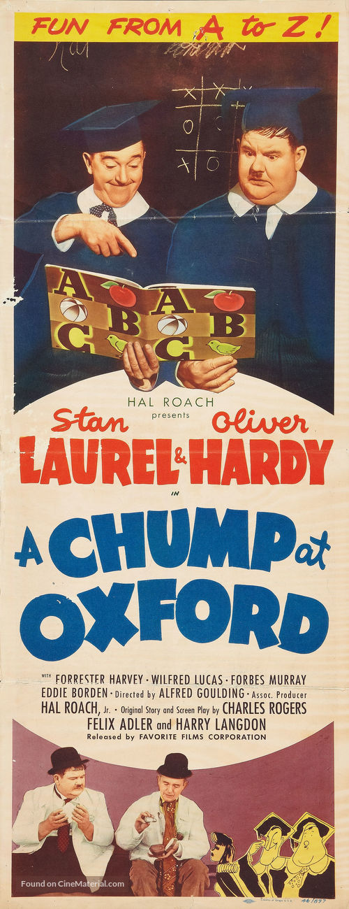 A Chump at Oxford - Re-release movie poster