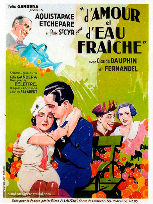 D&#039;amour et d&#039;eau fra&icirc;che - French Movie Poster