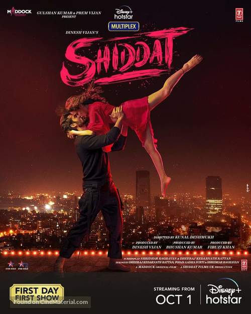 Shiddat - Indian Movie Poster