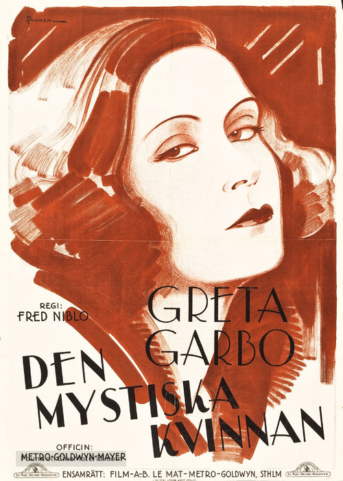 The Mysterious Lady - Swedish Movie Poster