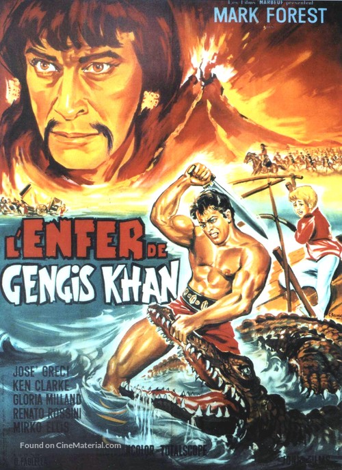 Maciste nell&#039;inferno di Gengis Khan - French Movie Poster