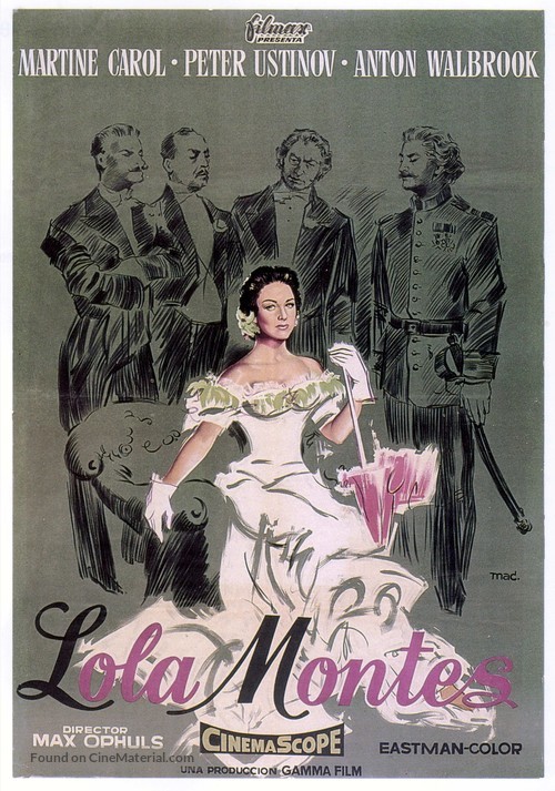 Lola Mont&egrave;s - Spanish Movie Poster