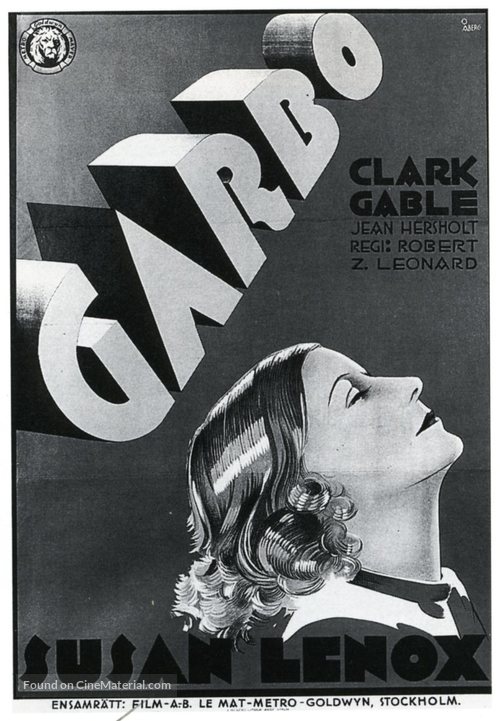 Susan Lenox - Swedish Movie Poster