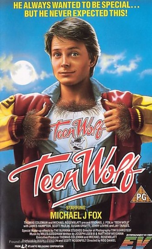 Teen Wolf - British VHS movie cover
