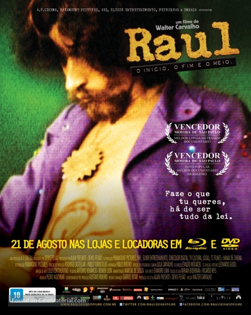 Raul - O In&iacute;cio, o Fim e o Meio - Brazilian Video release movie poster