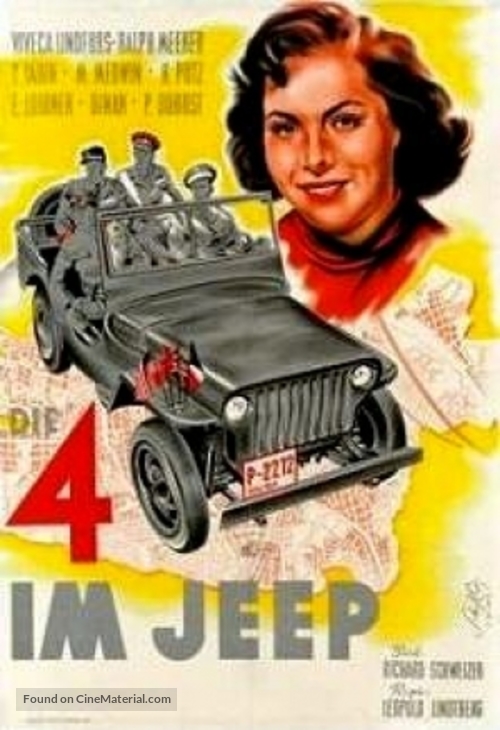 Die Vier im Jeep - German Movie Poster