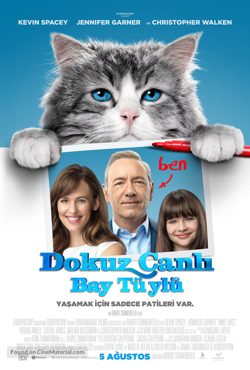 Nine Lives - Turkish Movie Poster