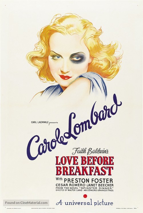Love Before Breakfast - Theatrical movie poster