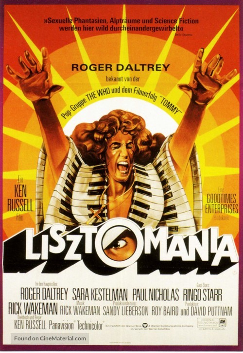 Lisztomania - German Movie Poster