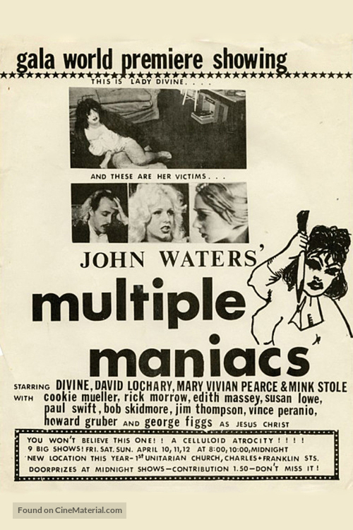 Multiple Maniacs - Movie Poster