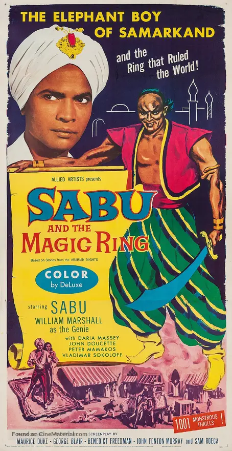 Sabu and the Magic Ring (1957) movie poster