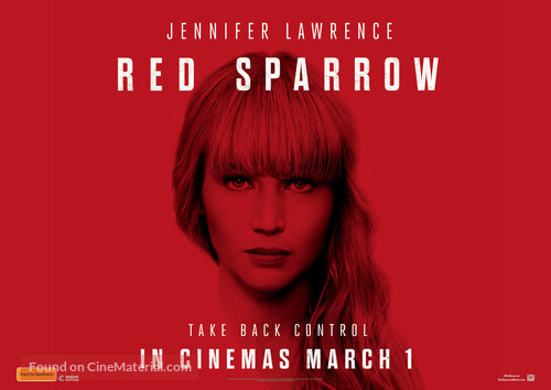 Red Sparrow - Australian Movie Poster