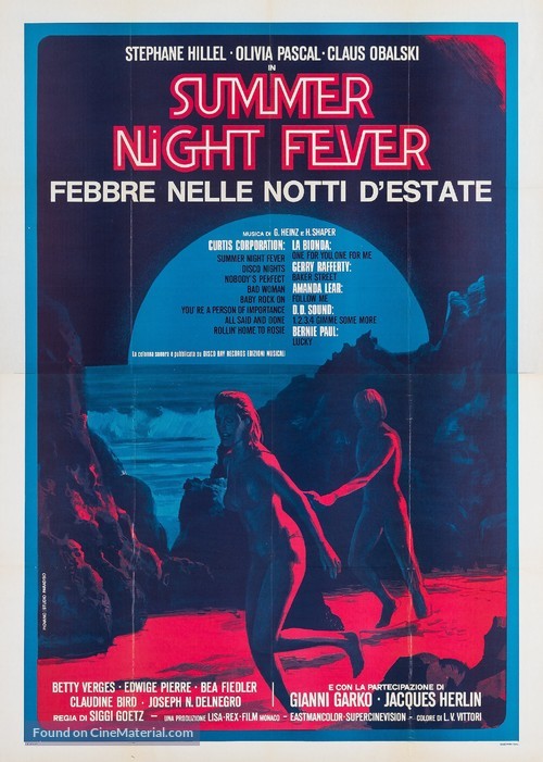 Summer Night Fever - Italian Movie Poster