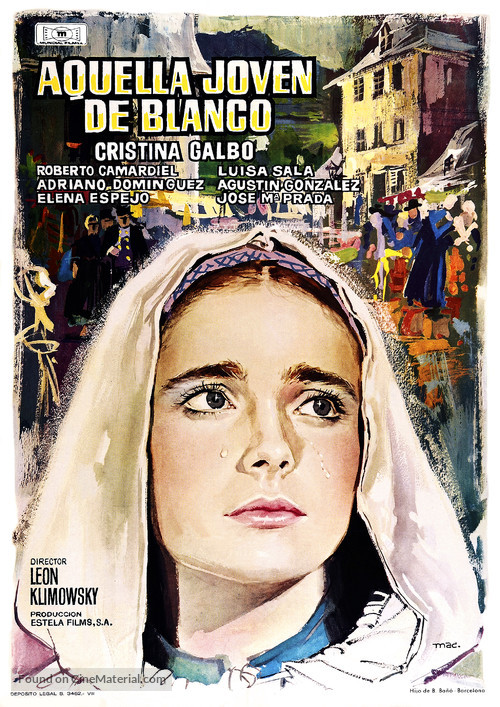 Aquella joven de blanco - Spanish Movie Poster