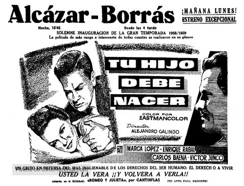 Tu hijo debe nacer - Spanish poster