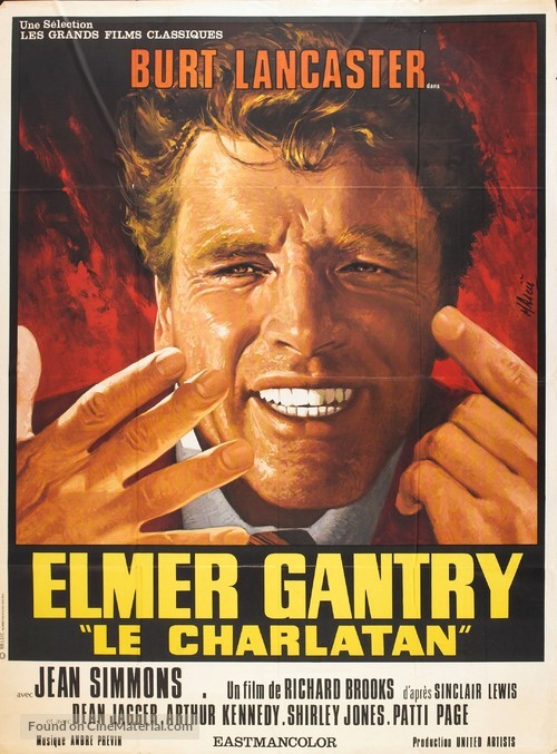Elmer Gantry - French Movie Poster