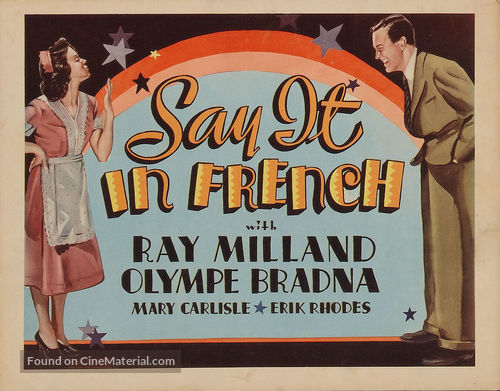 Say It in French - Movie Poster