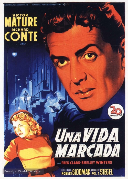 Cry of the City - Spanish Theatrical movie poster