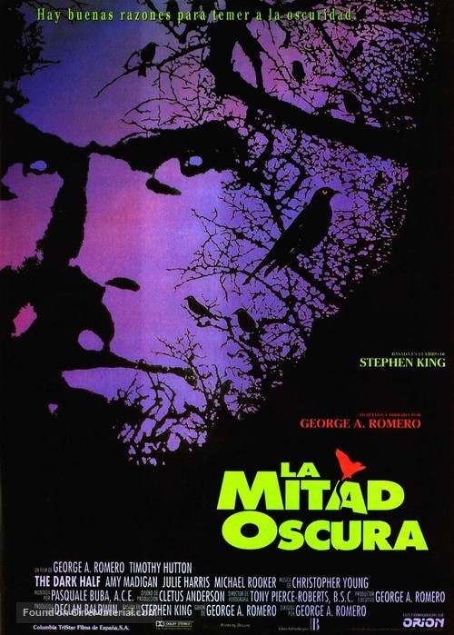 The Dark Half - Spanish Movie Poster