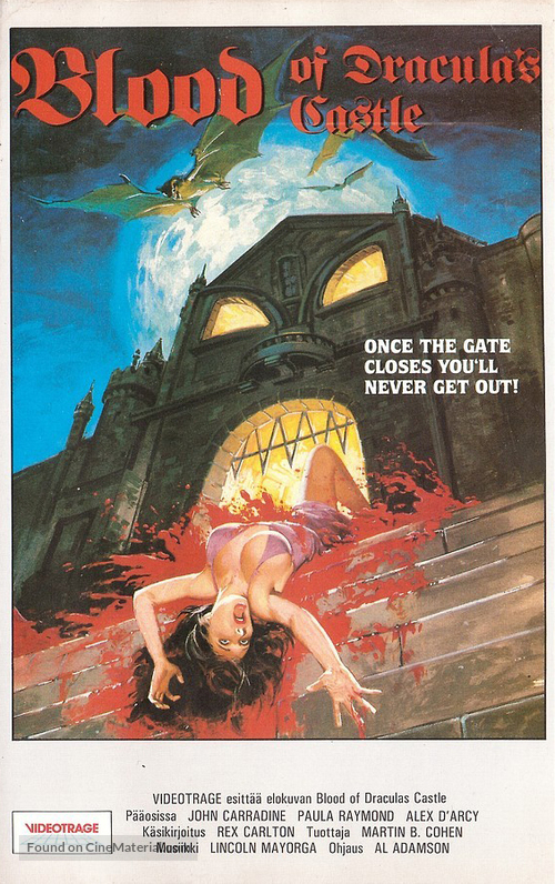 Blood of Dracula&#039;s Castle - Finnish VHS movie cover