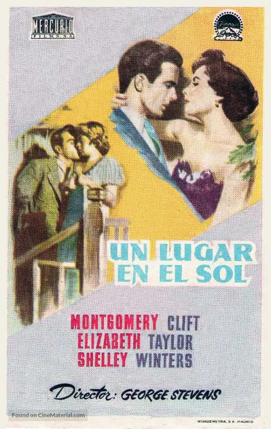 A Place In The Sun 1951 Spanish Movie Poster